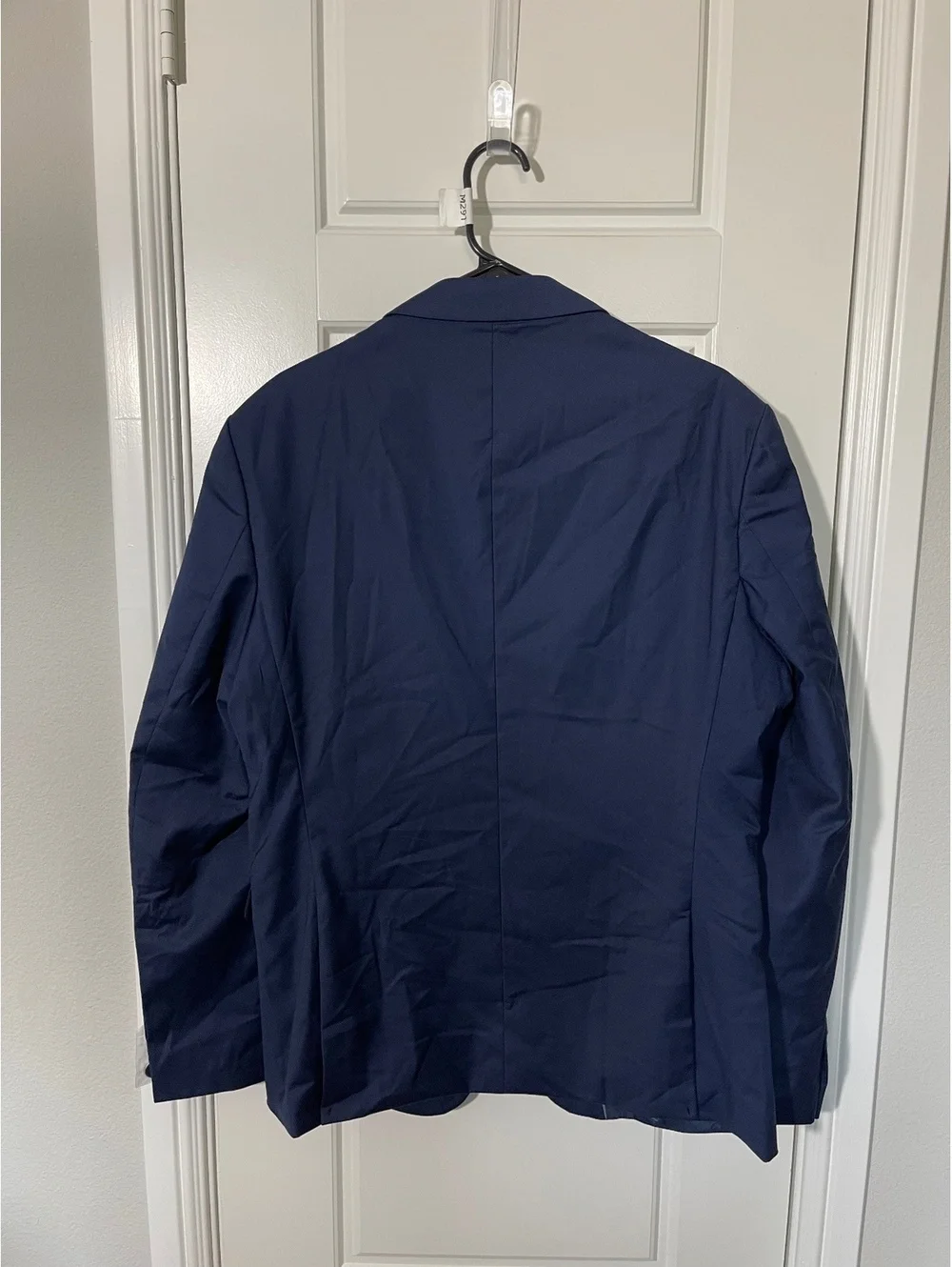 Suit Jacket for Men Size LG Slim Fit Navy Blue Blazer M291